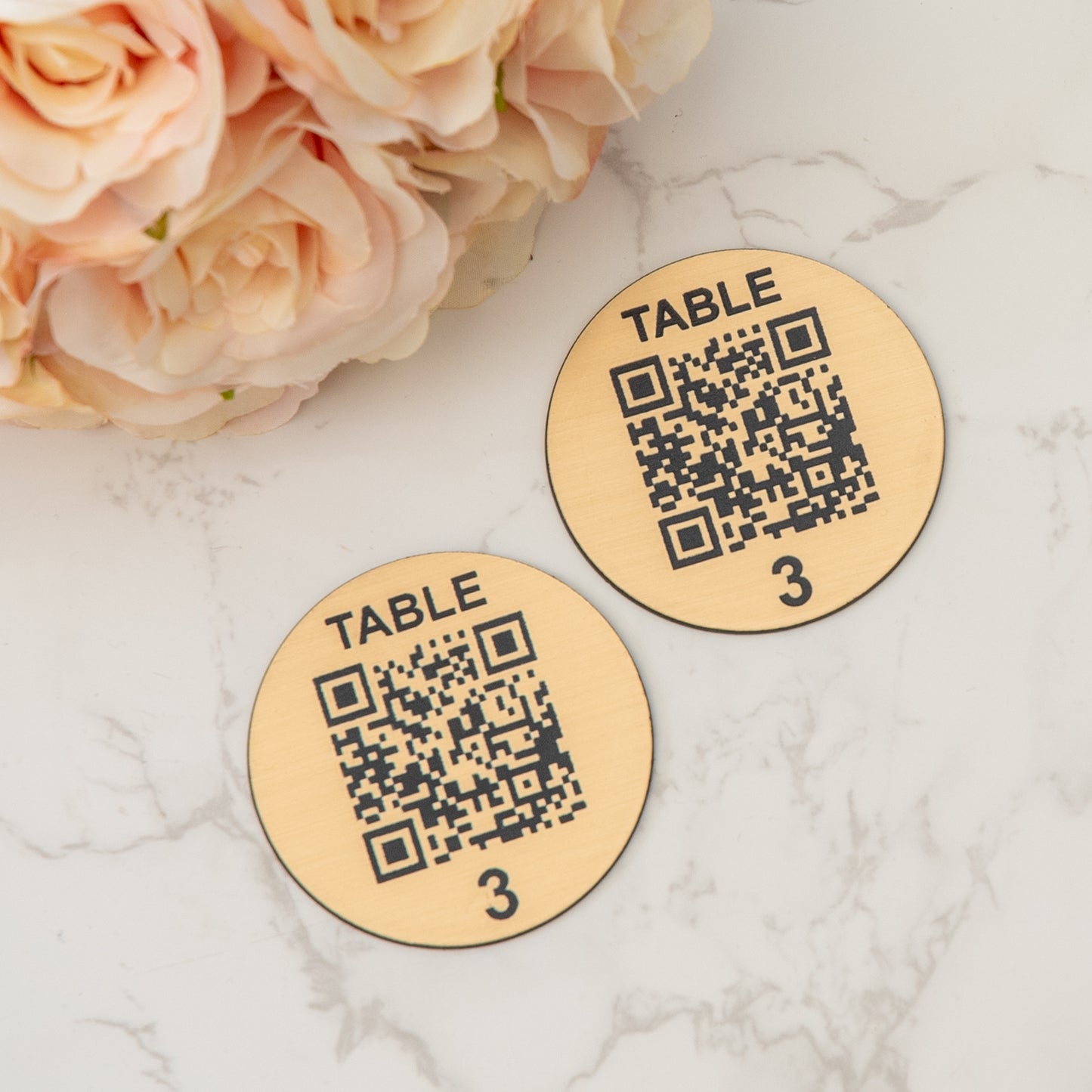 Personalised Engraved QR Code with text