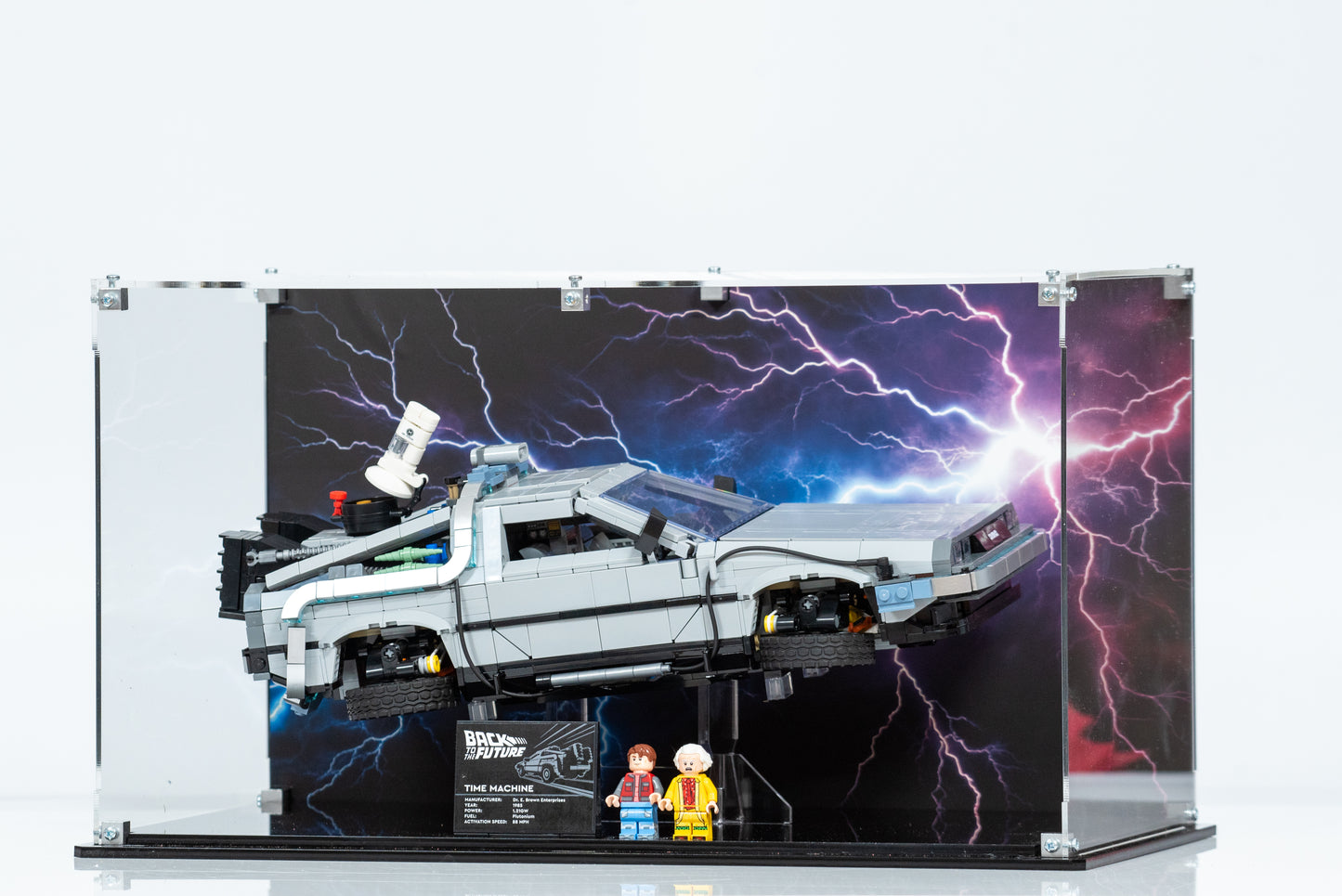 Display Case For LEGO® Back to the Future Time Machine (10300)