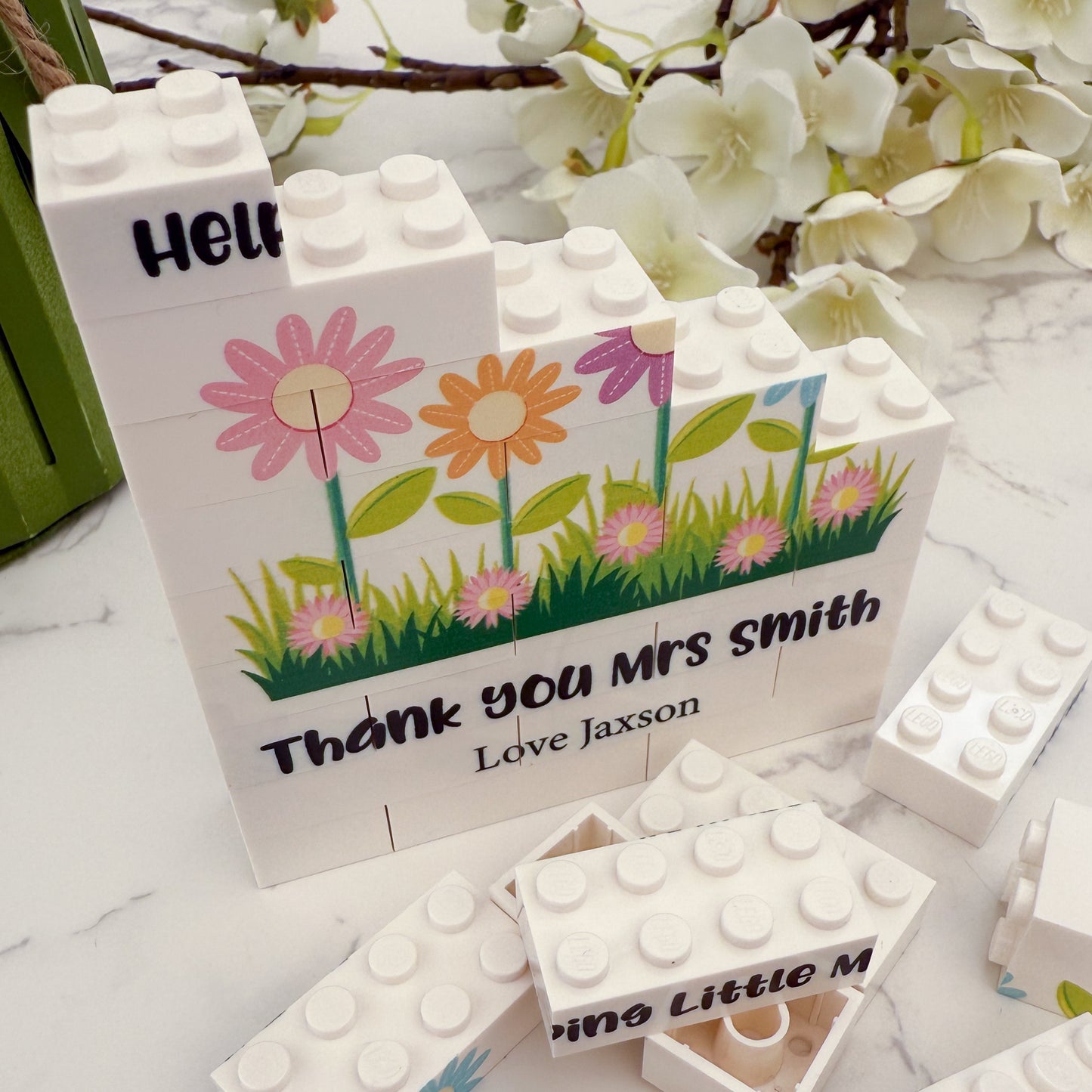 Personalised Helping Little Minds Grow LEGO® Bricks Block