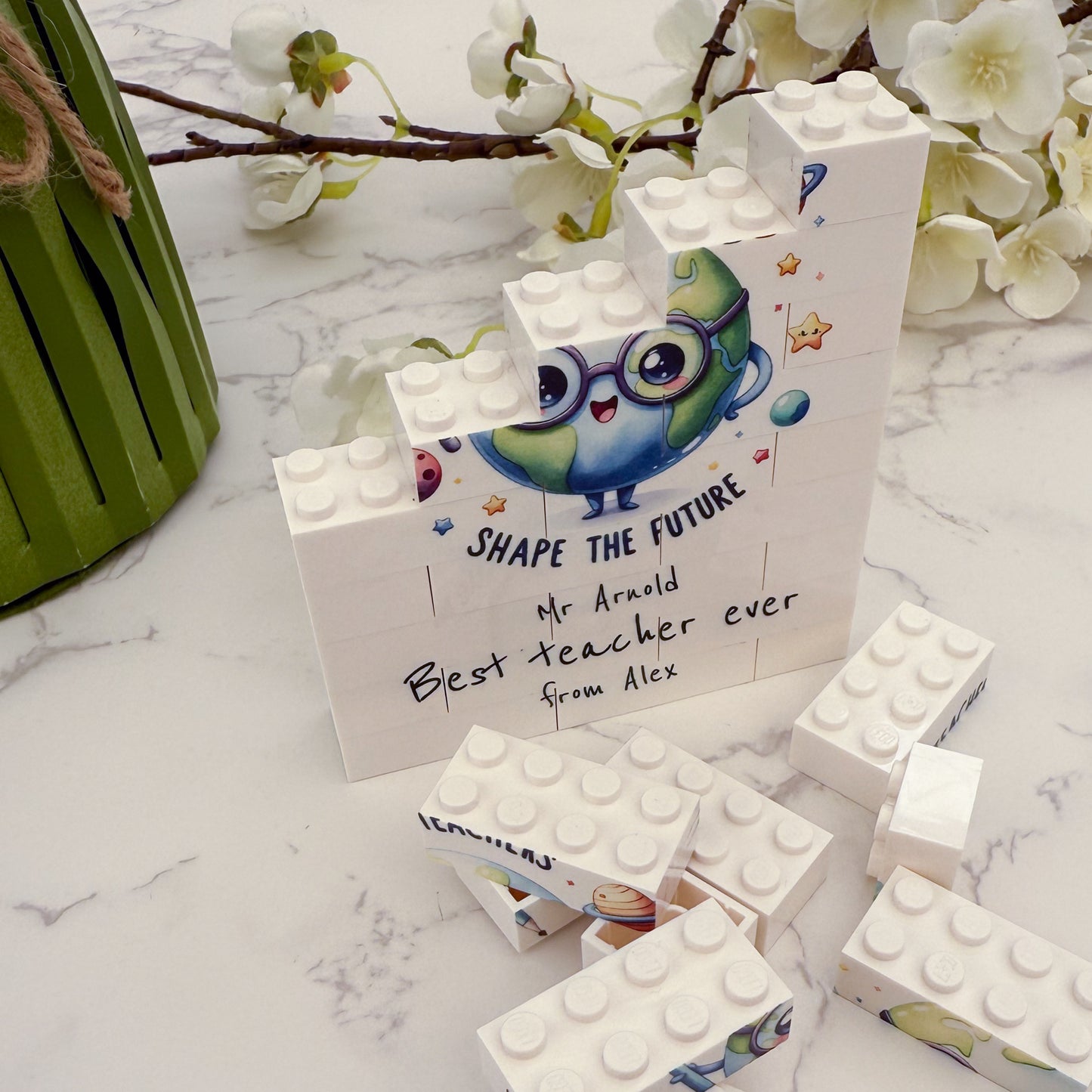 Personalised Teachers Shape The Future LEGO® Bricks Block