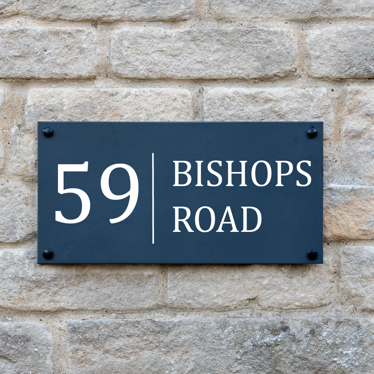 Personalised Simple Slate House Sign