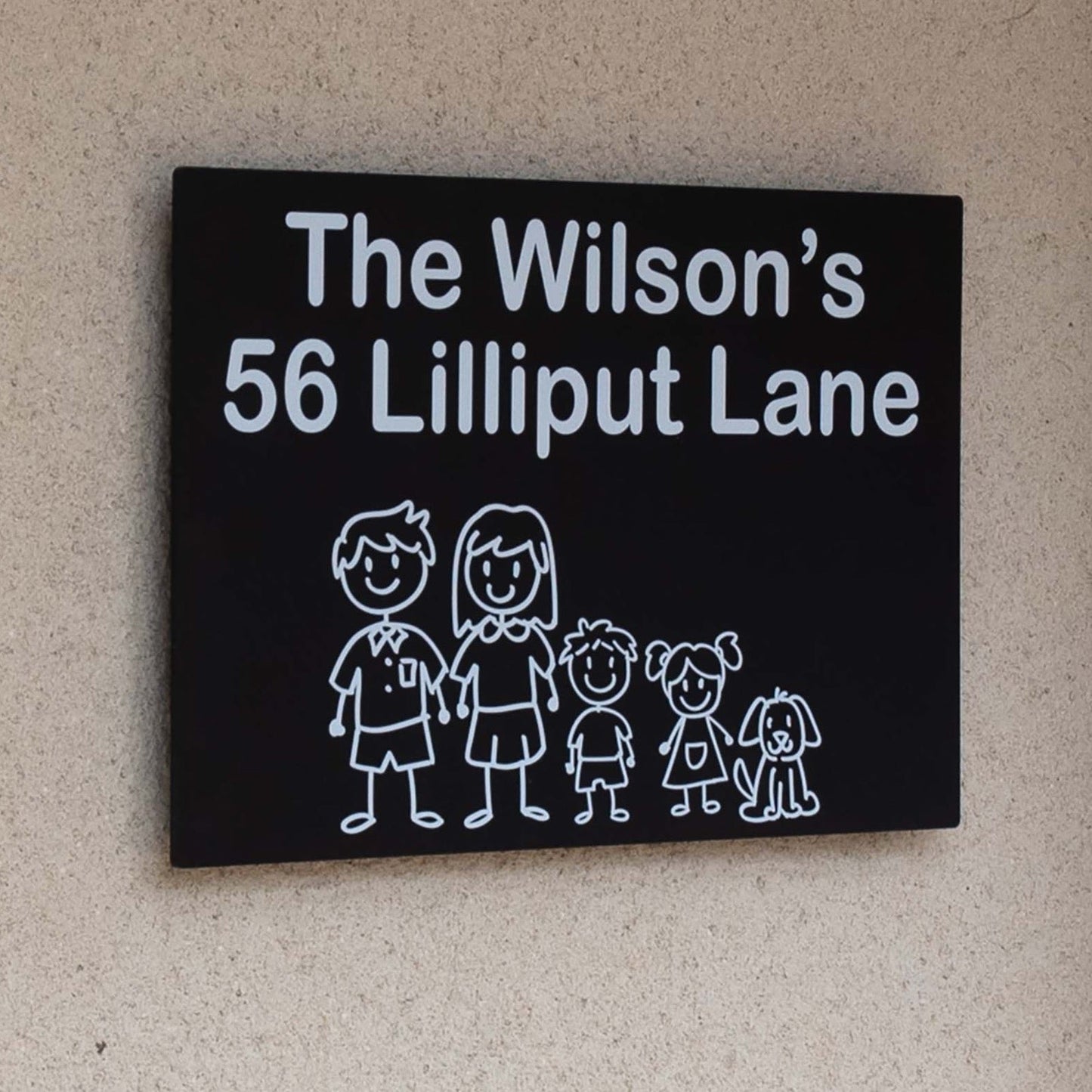 Character Rectangular Acrylic House Sign