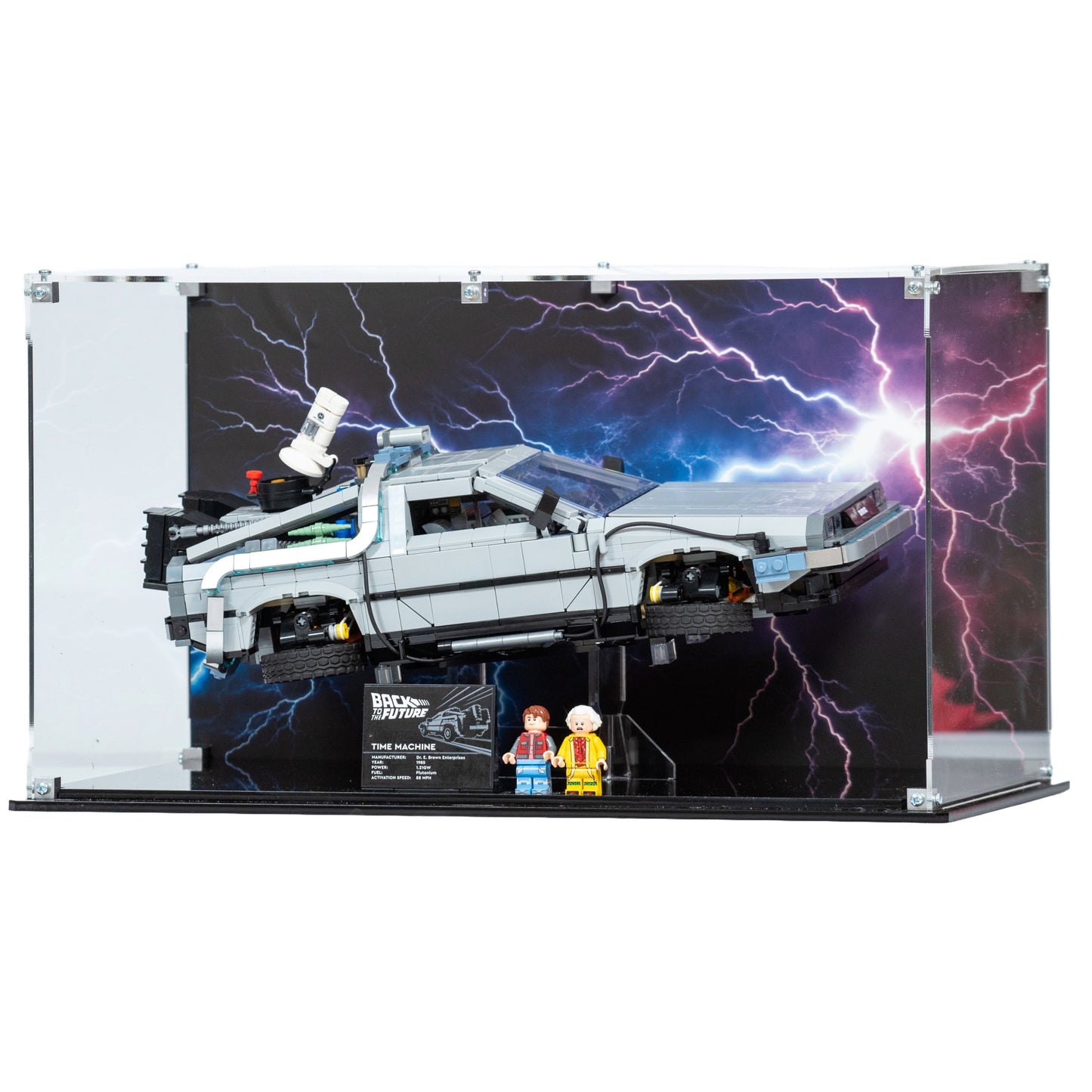 Display Case For LEGO® Back to the Future Time Machine (10300)
