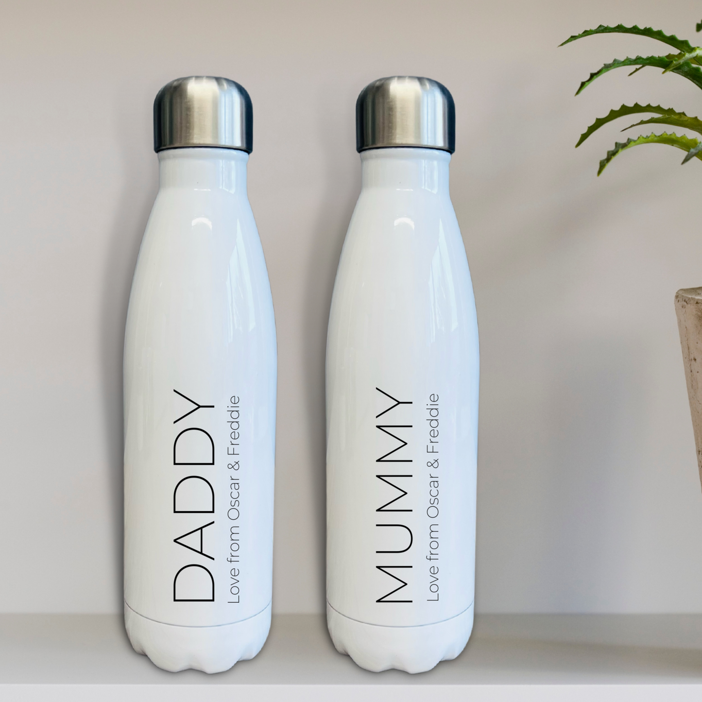 Personalised Name and Message Insulated 500ml Water Bottle