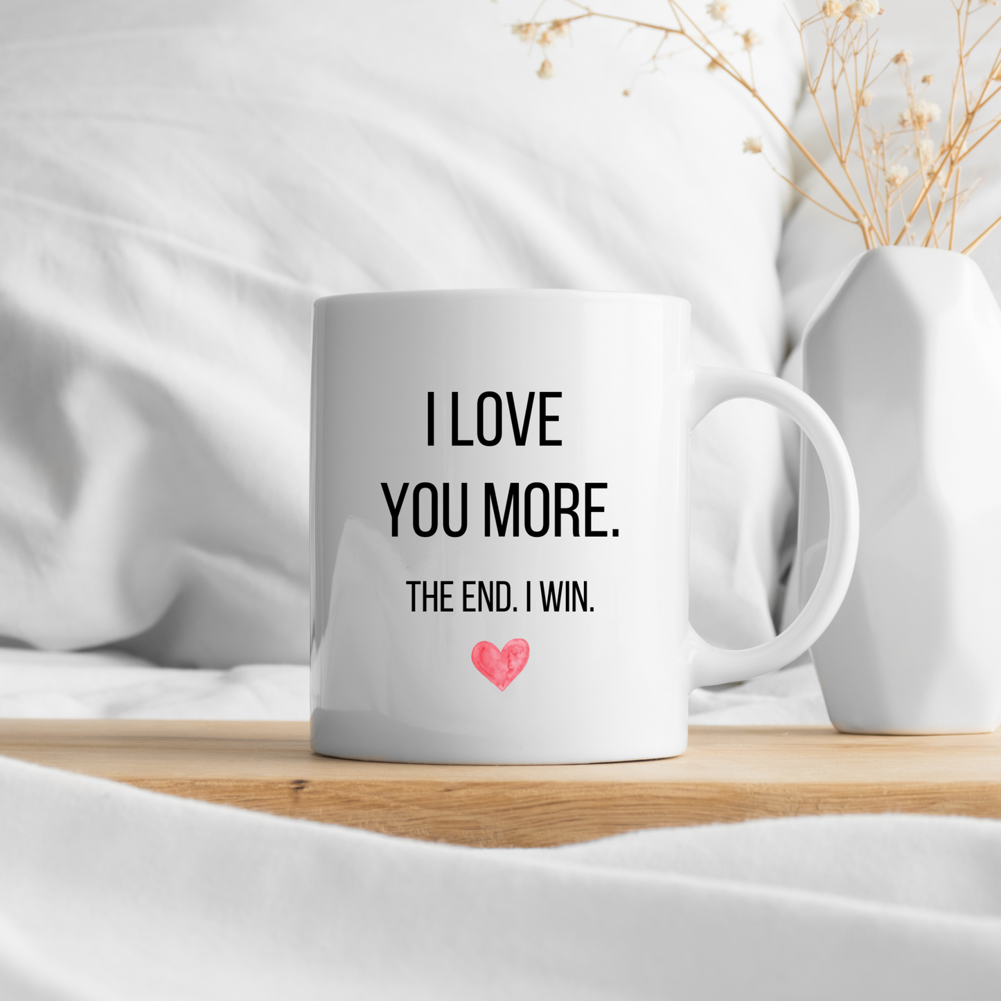 I Love You More Ceramic Valentines Mug