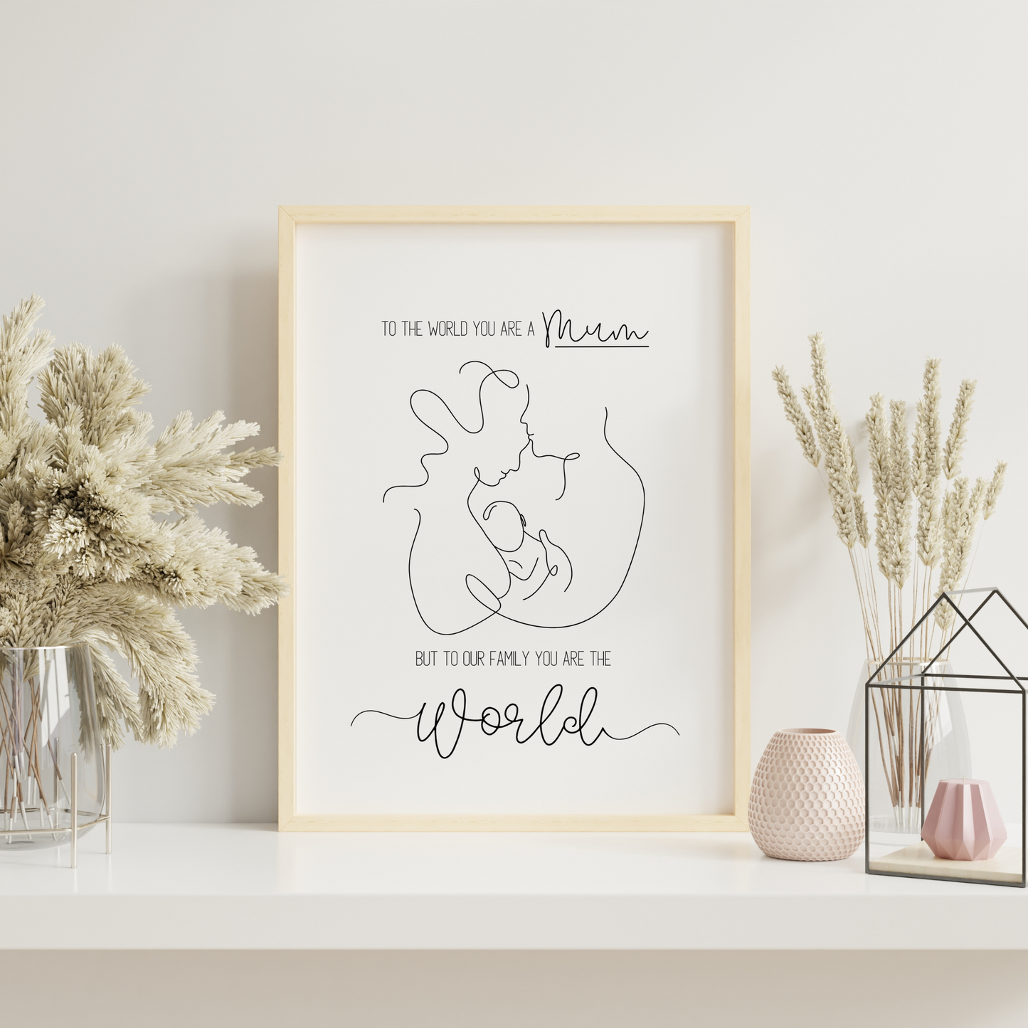 Personalised Small Family Mothers Day Print