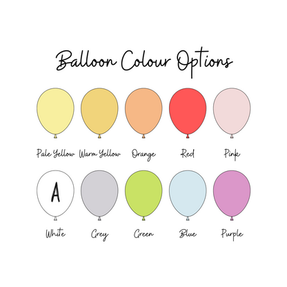 Personalised Balloon And Farmyard Animal Nursery Print