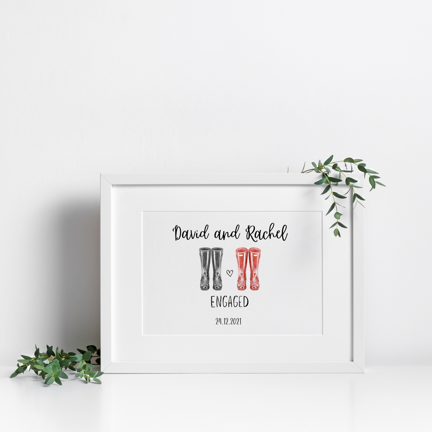 Personalised Family Wellington Boot Print