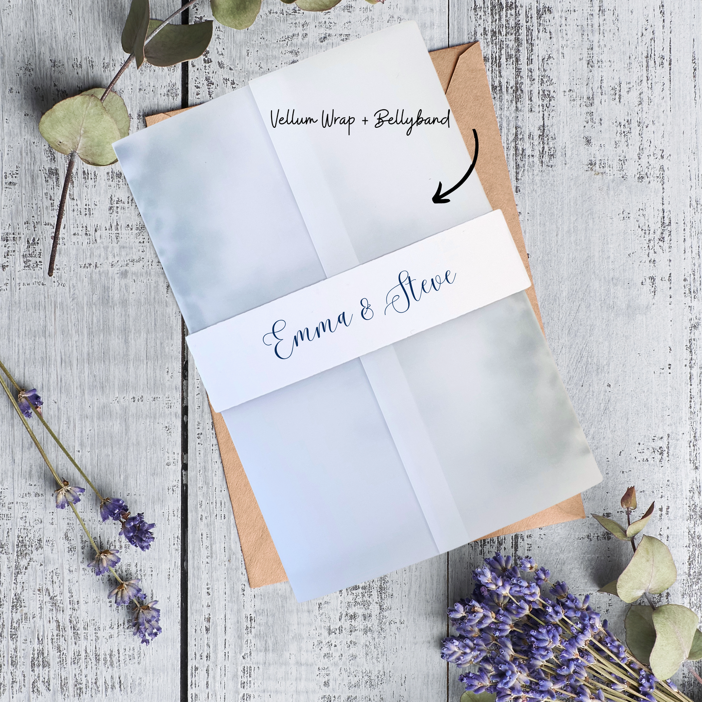 Printed Personalised Lavender Floral Save The Date Card