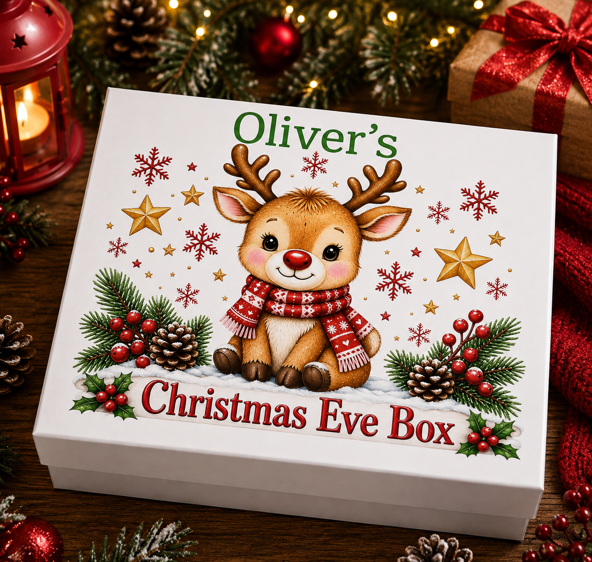 Personalised Reindeer Christmas Eve Box