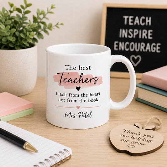 Personalised Teacher Mug and Coaster Set – "The Best Teacher"