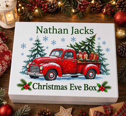 Personalised Festive Truck Christmas Eve Box