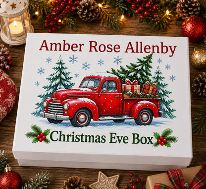 Personalised Festive Truck Christmas Eve Box