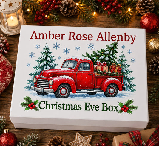 Personalised Festive Truck Christmas Eve Box