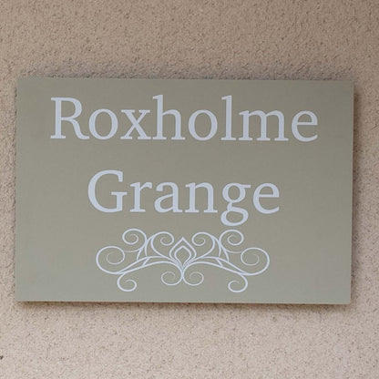 Classic Swirl Rectangular Acrylic House Sign