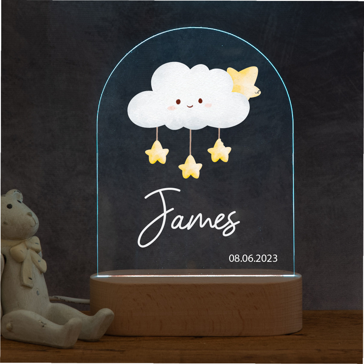 Personalised Cute Cloud Night Light