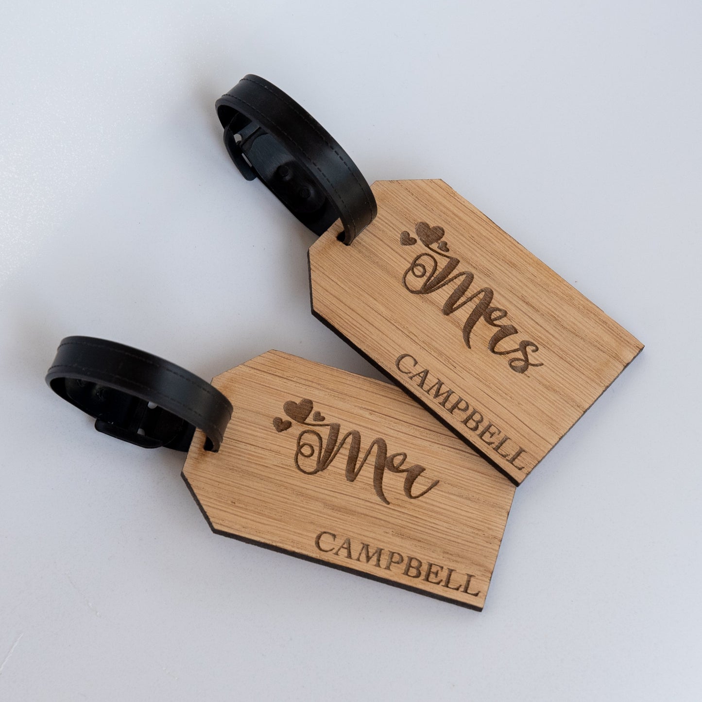 Personalised Sweetheart Wooden Luggage Tag