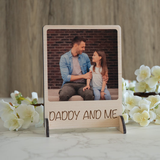 Personalised ANY Photo on Wood with Stands and Magnet