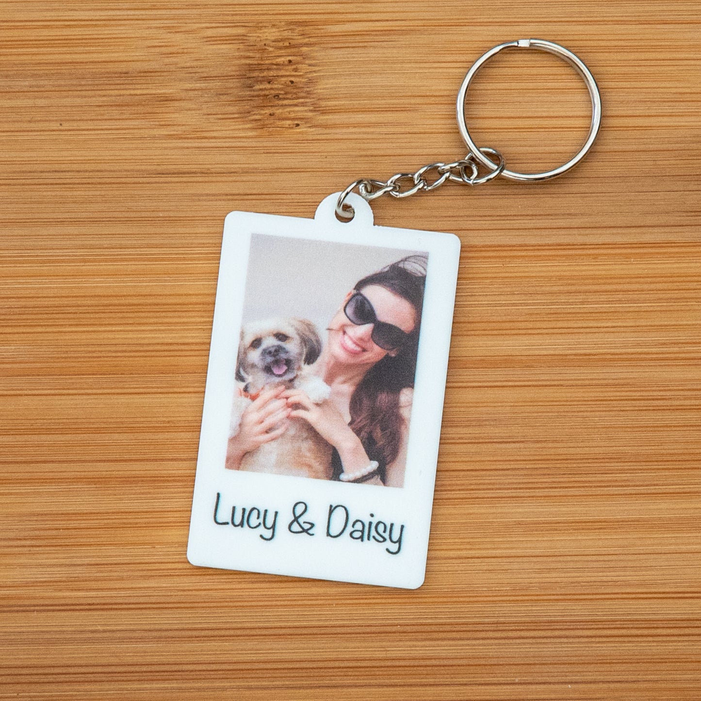 Personalised Photo Keyring with Message