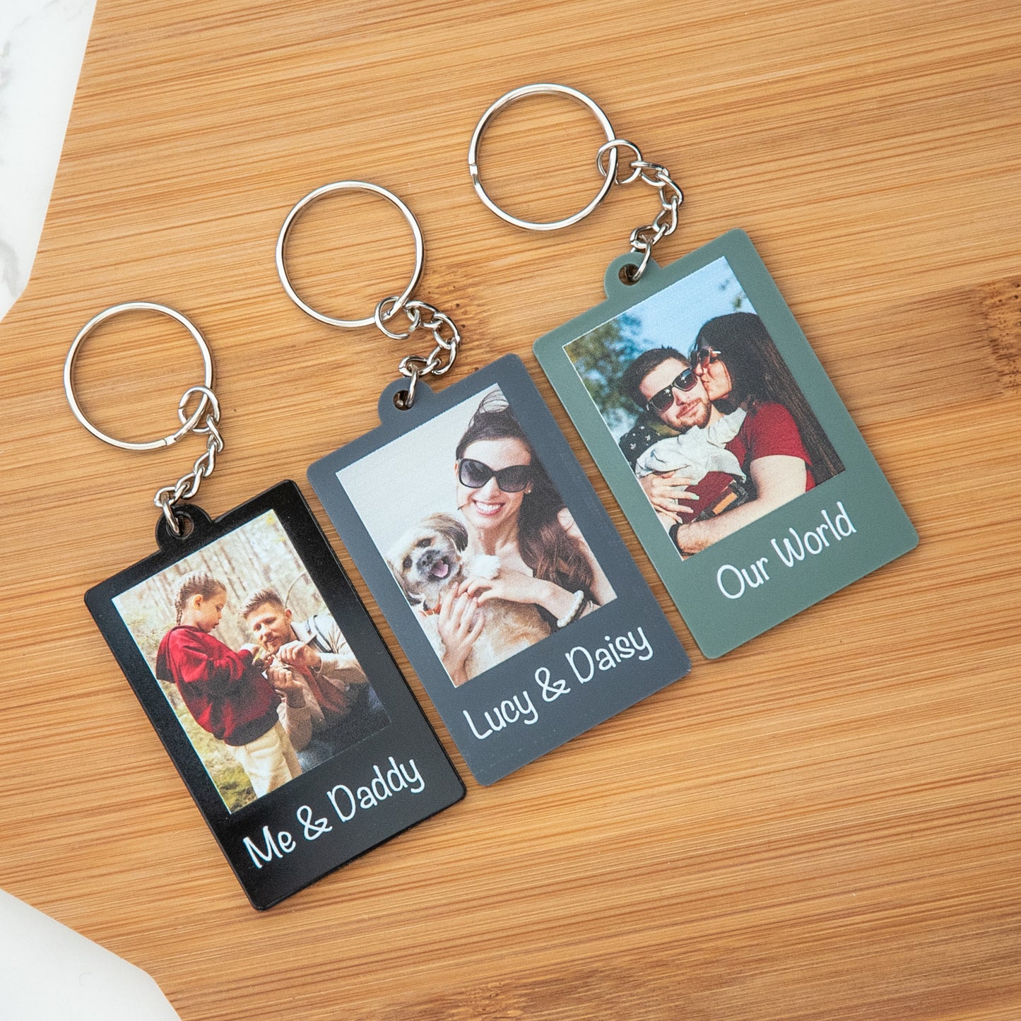 Personalised Photo Keyring with Message