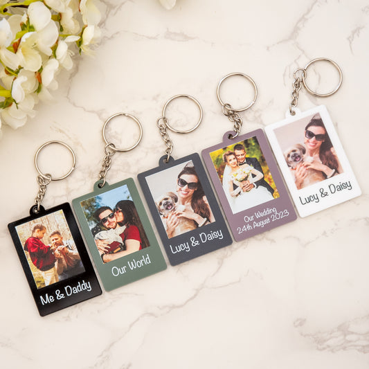 Personalised Photo Keyring with Message