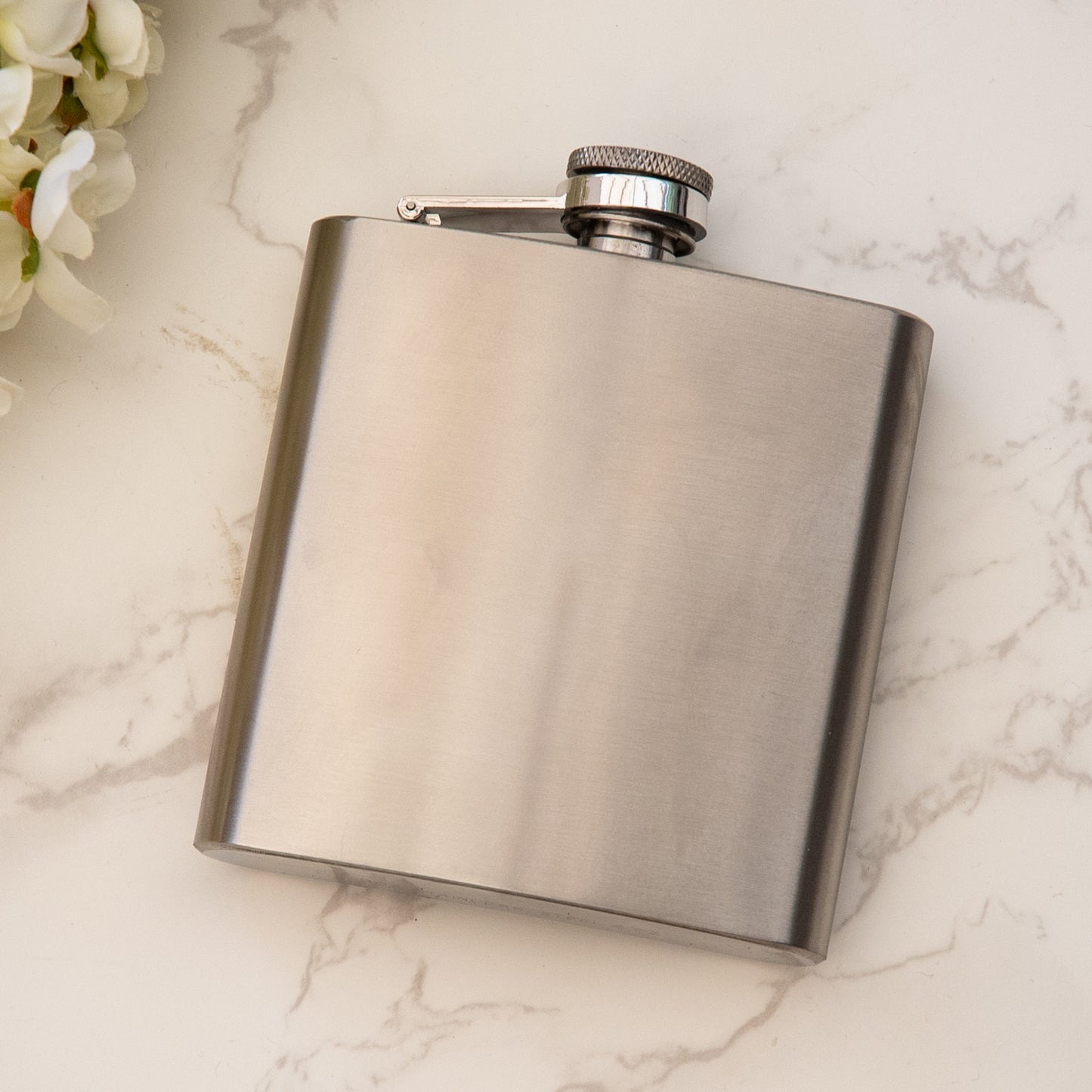 Personalised  Engraved  Top Hat Hip Flask