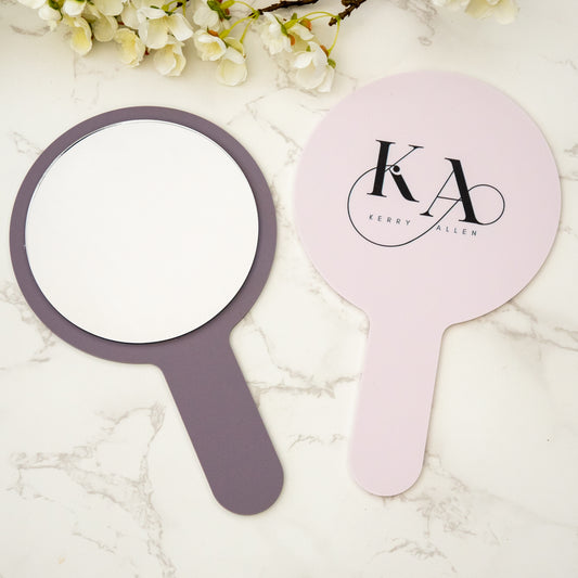 Personalised Logo Handheld Mirror for Salon and Beauty Professionals