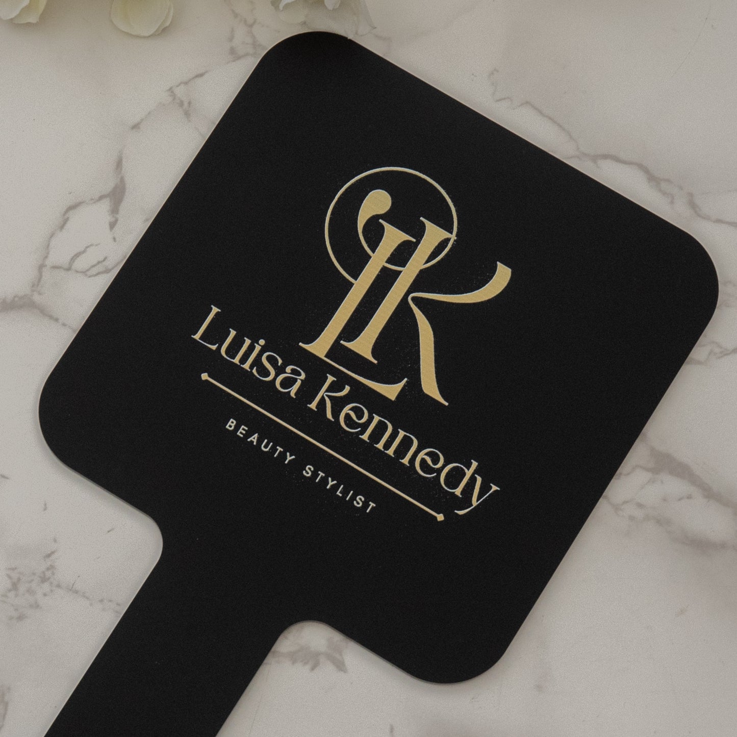 Personalised Logo Handheld Mirror for Salon and Beauty Professionals