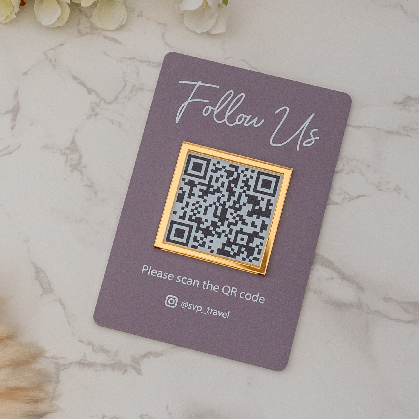 Mini QR Code Social Media Display Sign