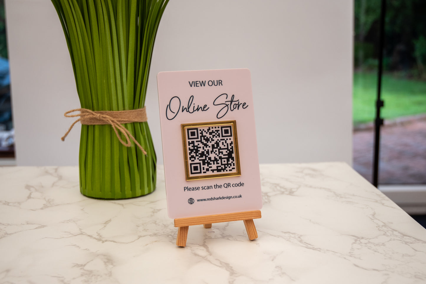 Mini QR Code Social Media Display Sign