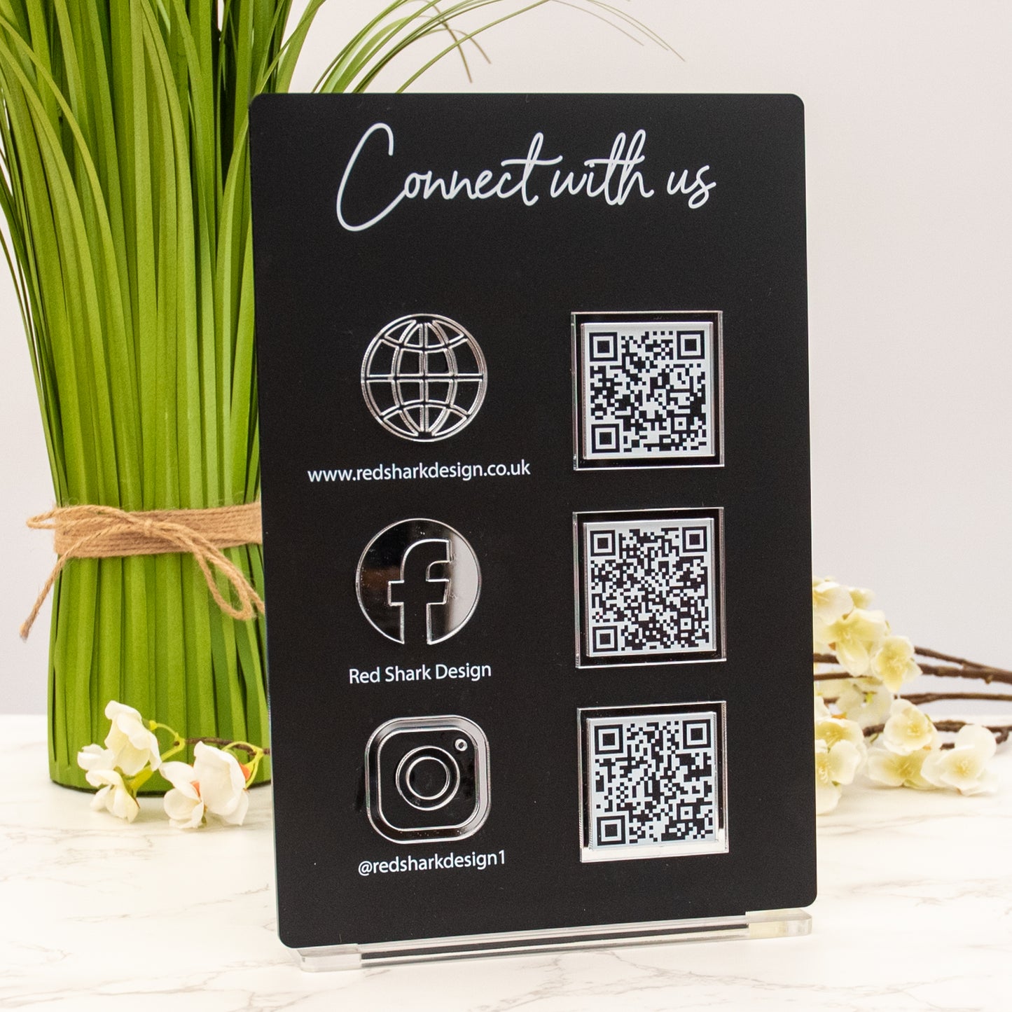 QR Code Social Media Display Sign