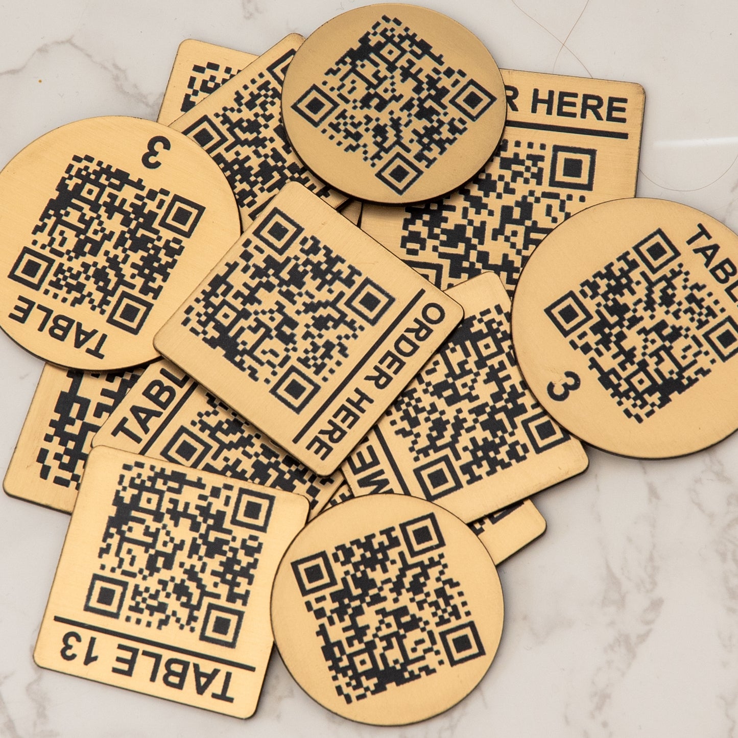 Personalised Engraved QR Code with text