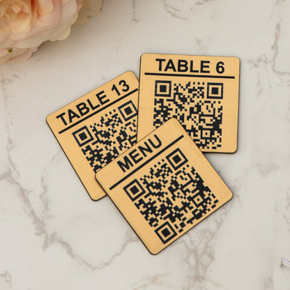 Personalised Engraved QR Code with text