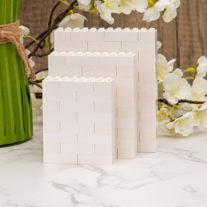 Personalised Happy Fathers Day Photo Block and Text made from LEGO® Bricks