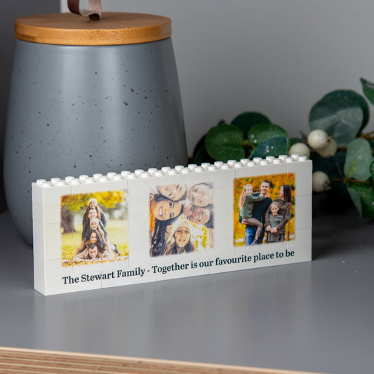 Personalised LEGO® Style Photo Block – Custom Brick Picture Gift for Family, Friends & LEGO® Lovers