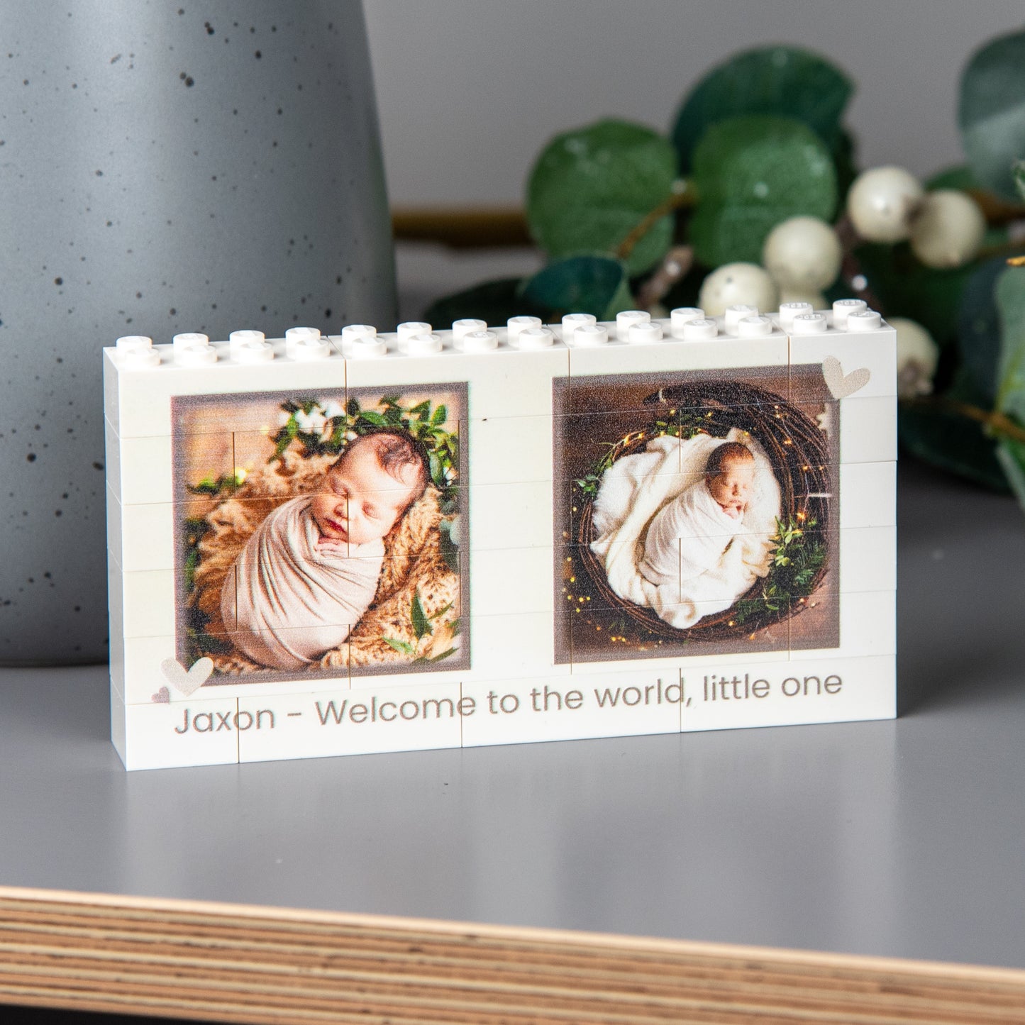 Personalised Mother’s Day LEGO® Hearts Photo Block