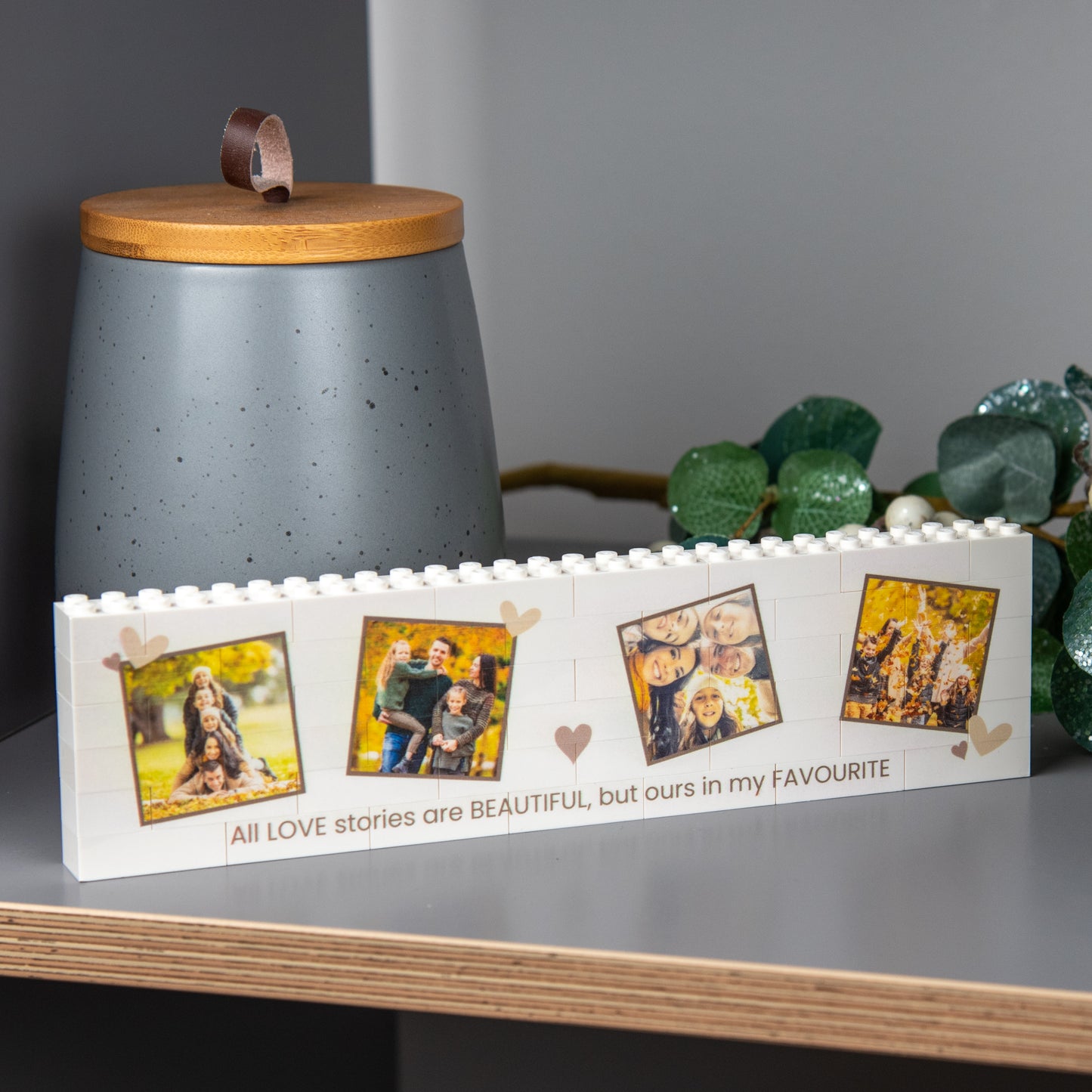 Personalised Mother’s Day LEGO® Hearts Photo Block