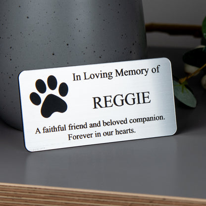 Personalised Engraved Pet Memorial Plaque – Custom Name Plate for Door, Urn or Bench