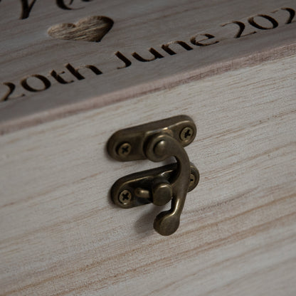 Personalised Wooden Wedding Bottle Box
