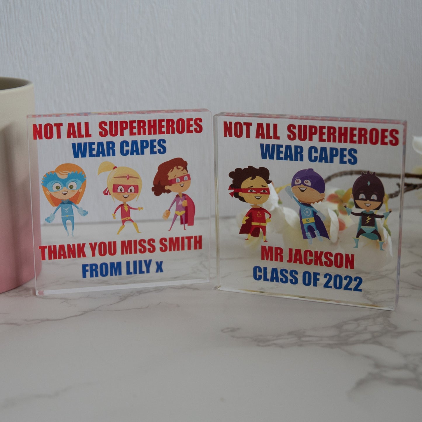 Personalised Not All Superheroes Wear Capes Thank You Teacher Gift