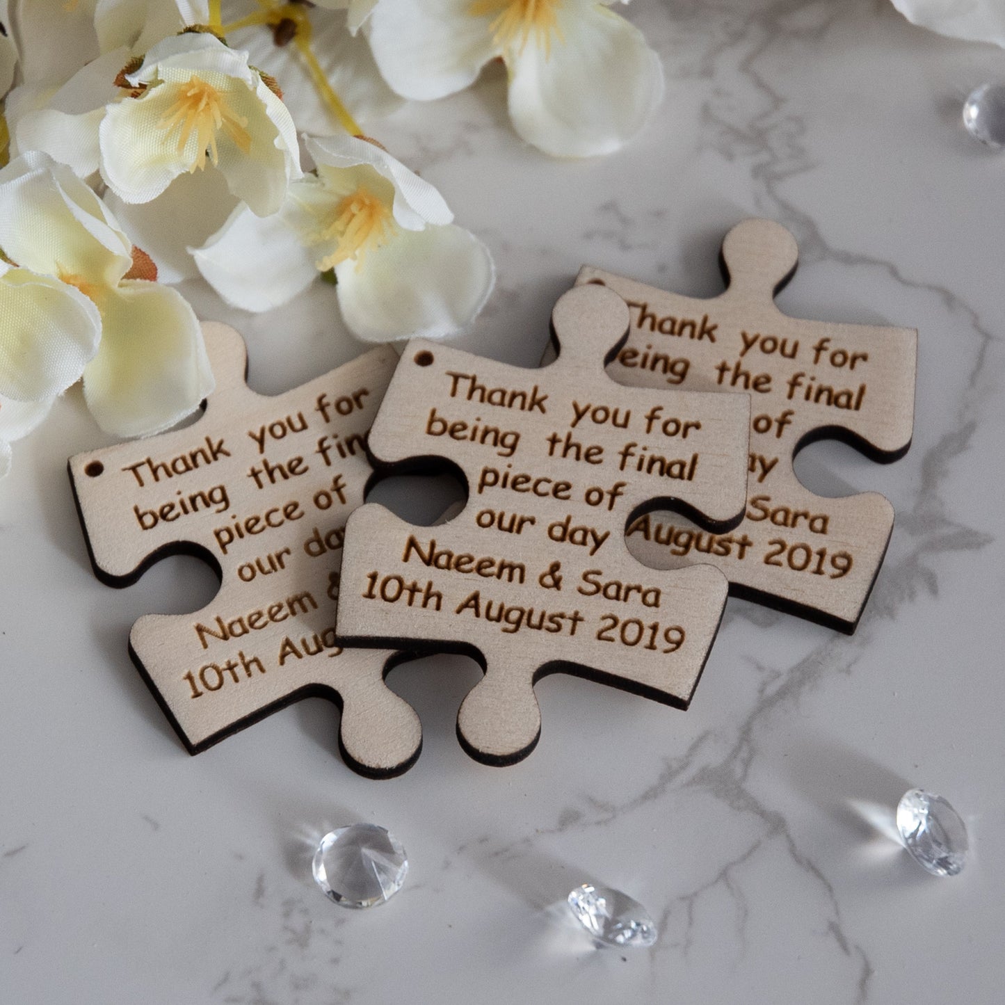 Personalised Puzzle Piece Wedding Favour