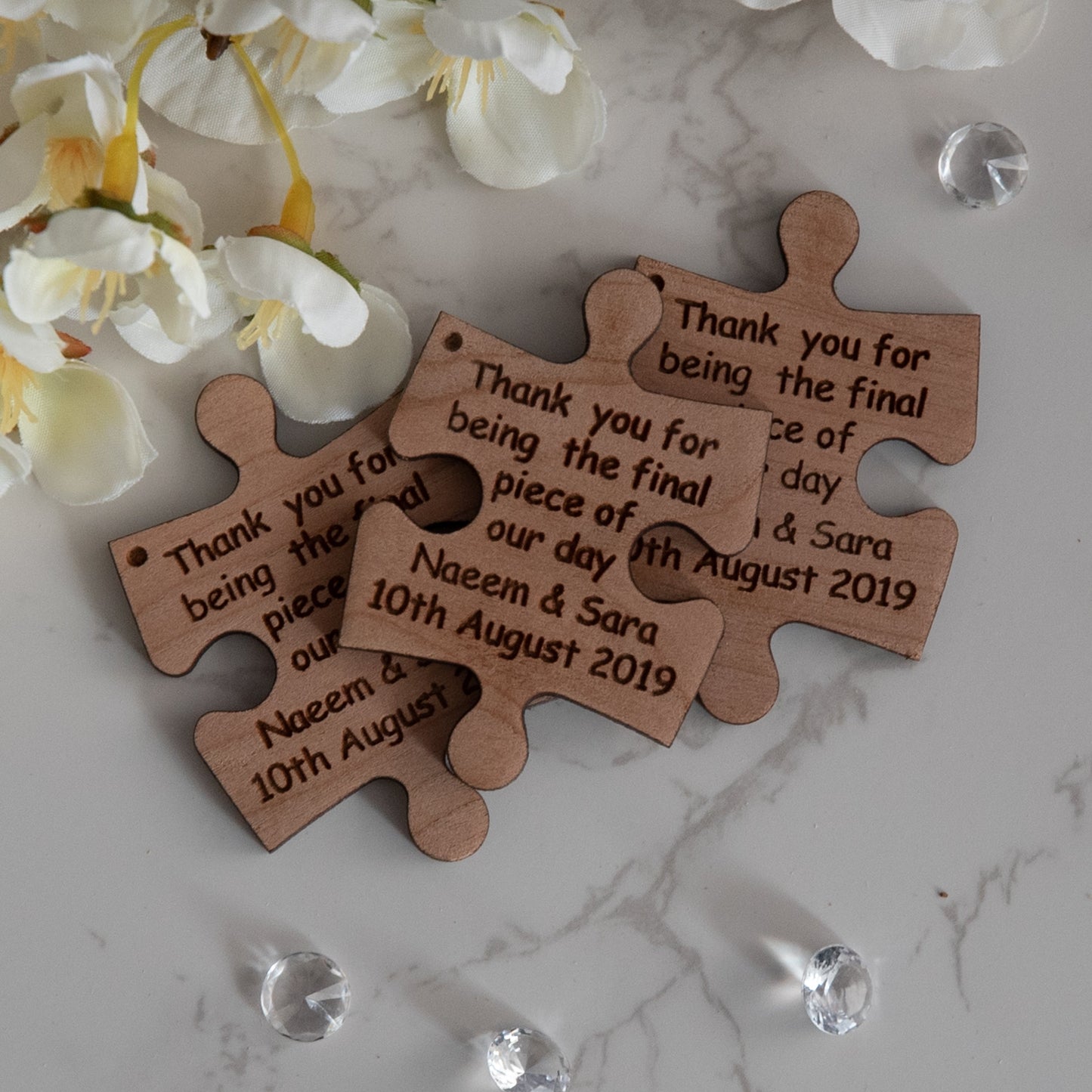 Personalised Puzzle Piece Wedding Favour