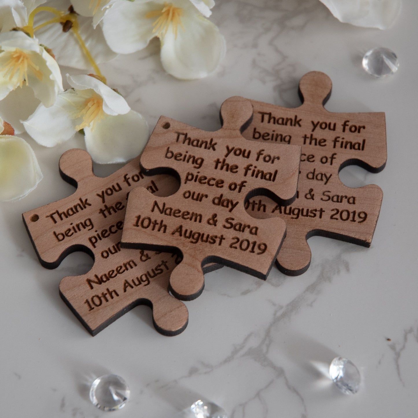 Personalised Puzzle Piece Wedding Favour