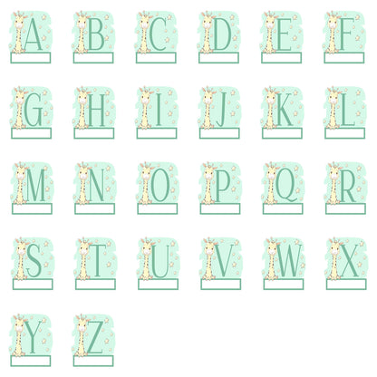 Personalised Giraffe Alphabet Children's Enamel Mug