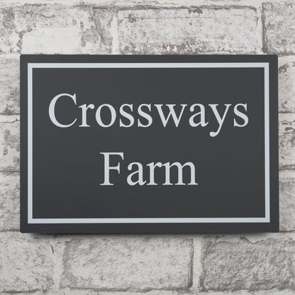 Contemporary Rectangular Acrylic House Sign