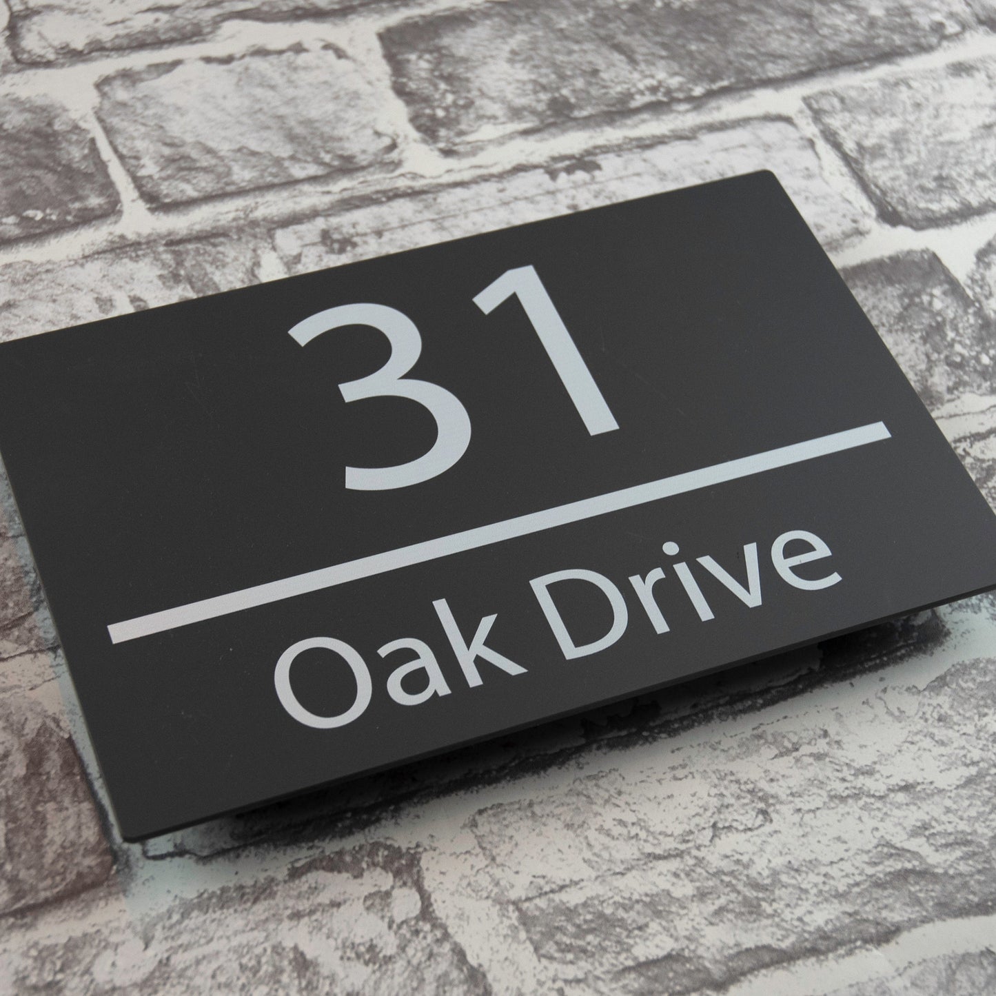 Personalised Contemporary Rectangular Acrylic House Sign