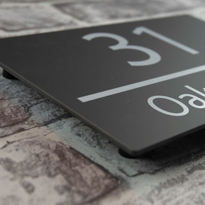 Personalised Contemporary Rectangular Acrylic House Sign