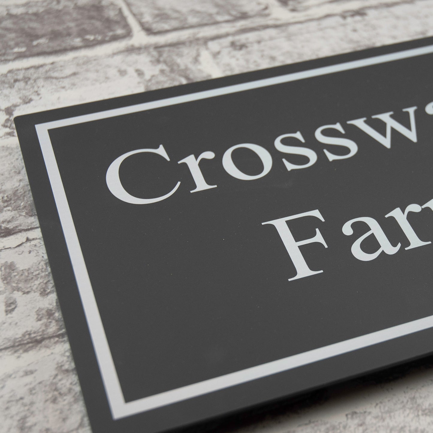 Contemporary Rectangular Acrylic House Sign