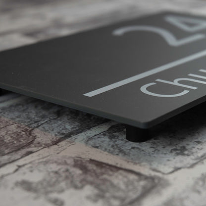 Personalised Contemporary Rectangular Acrylic House Sign