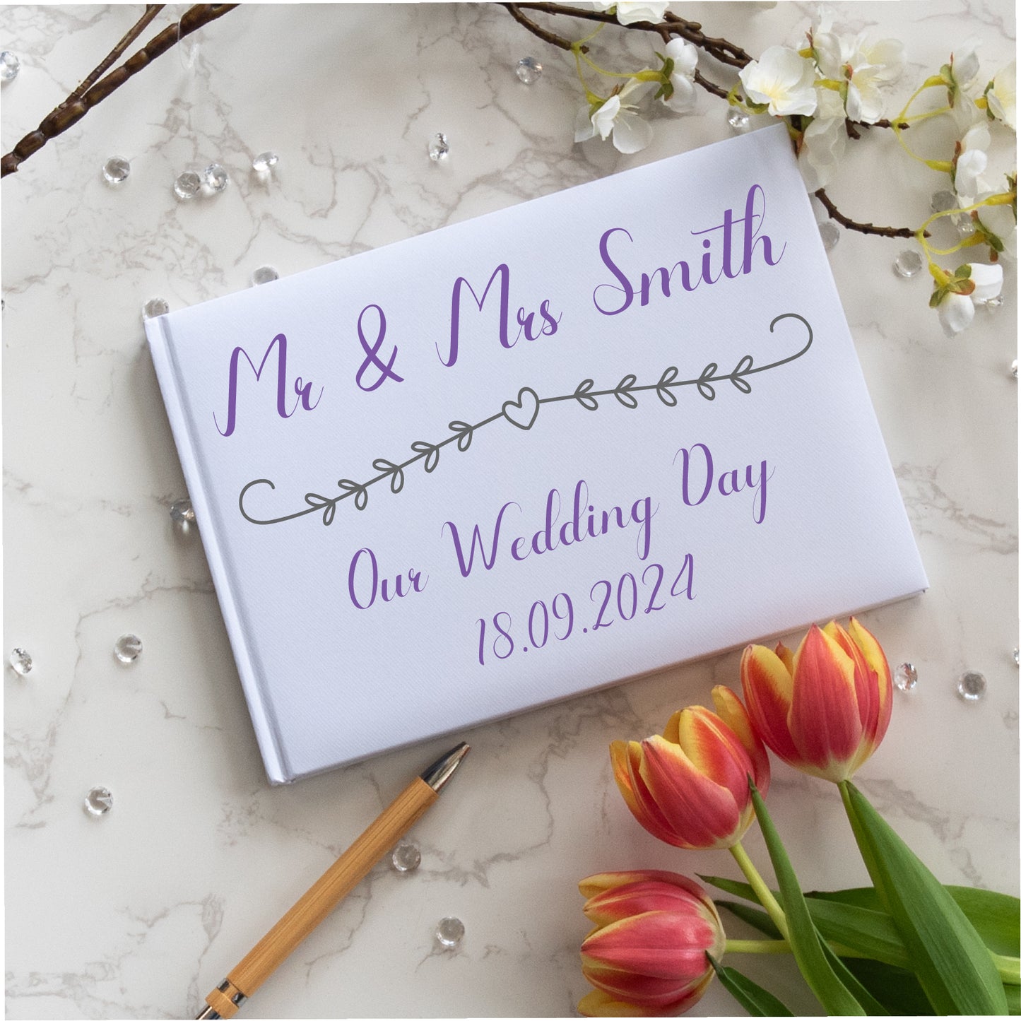 Heart String Wedding Guest Book